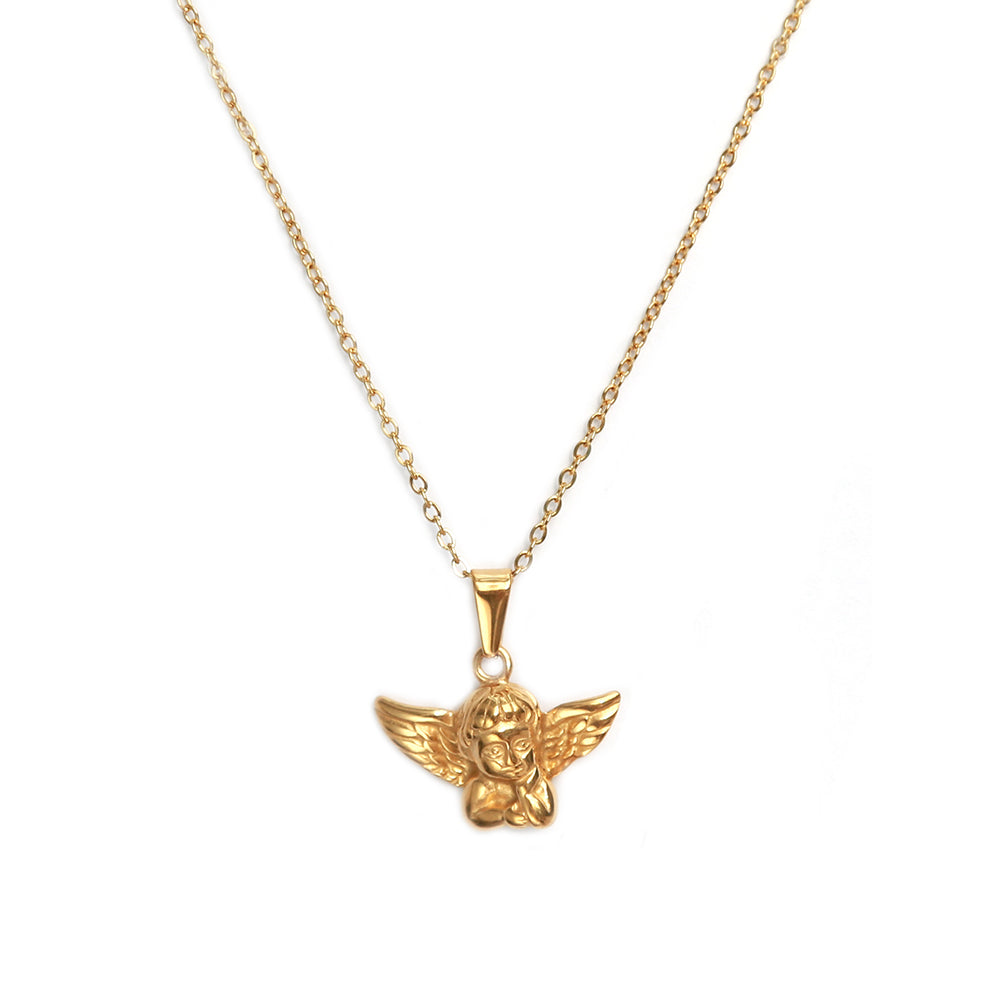 Halskette golden angel