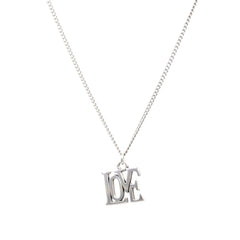 Zilveren ketting love letter