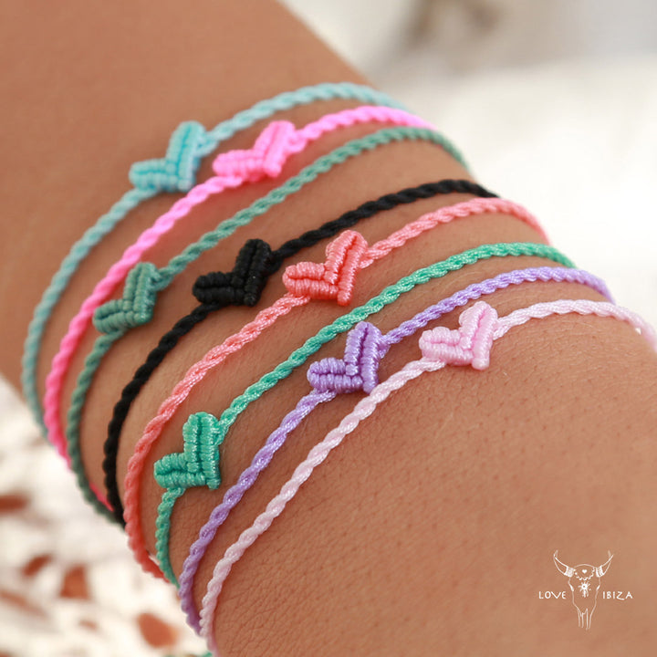 Love Ibiza heart bracelet pink