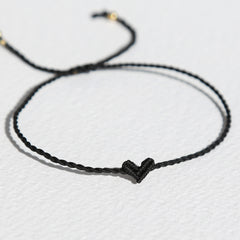 Bracelet coeur Love Ibiza noir