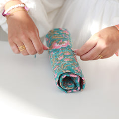 Make-up Pinselrolle blau