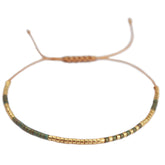 Miyuki bracelet olive gold