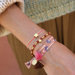 Bracelet Moraira étoile brique pierre