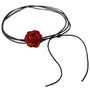 Halsband Blume schwarze Rose