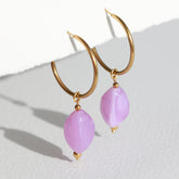 Oorbellen rocks lila