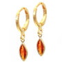 Gold earrings drops olive