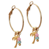 Aros dorados Palm Summer