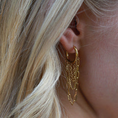 Gold Chain Reaction earrings