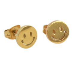 Gouden studs smiley