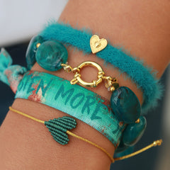 Bracelet pastille émeraude