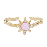 Anillo de oro rosa sol