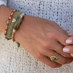 Gouden ring African Turquoise