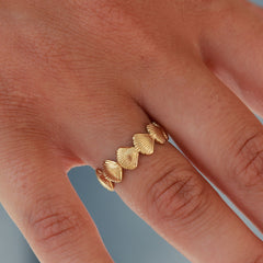 Ring gouden schelpjes