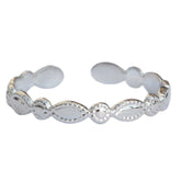 Anillo de plata redondo con puntos