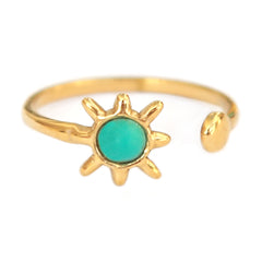 Golden ring turquoise sun