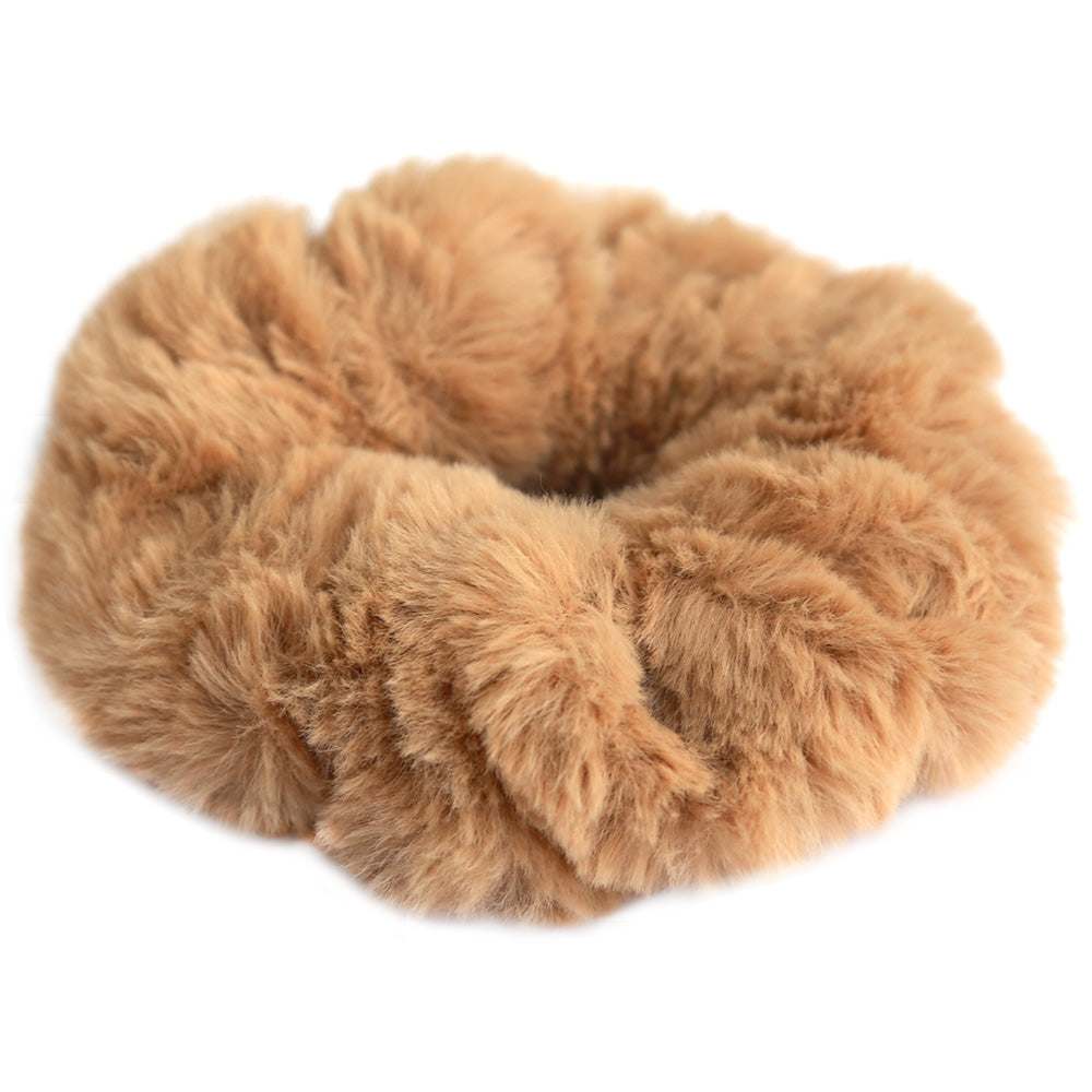 Fluffy scrunchie beige