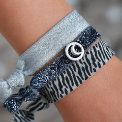 Ibiza elastiekjes zebra glitter