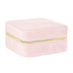 Jewelry box velvet light pink