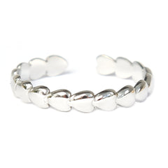Anillo de plata con forma de corazón