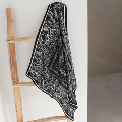 Satijnen bandana sjaal zwart