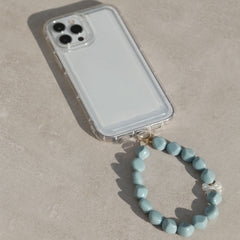 Telephone jewelry bowtie pearl blue