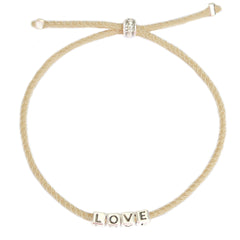 Pulsera del amor plata beige