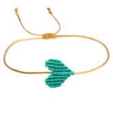 Armband turquoise heart
