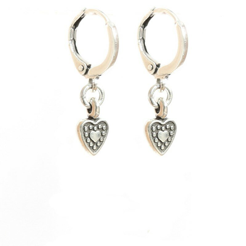 Earrings heart silver