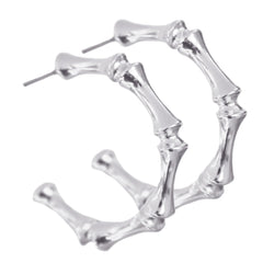 Silberne Ohrringe bamboo