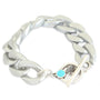 Armband large chain silver turquoise