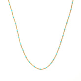 Collier en or little chain turquoise