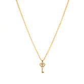 Collier en or heart key
