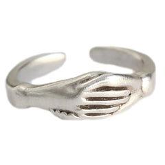 Ring hands silver