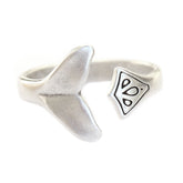 Anillo ballena plata
