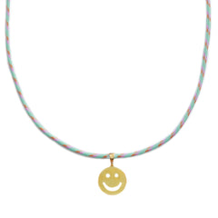Kette summer smiley mint gold