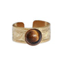 Ring gemstone grau agate gold