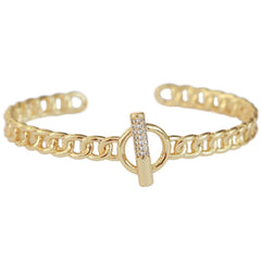 Gouden bangle chain diamond