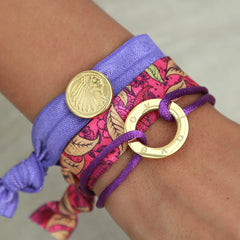 Brazalete círculo amor morado
