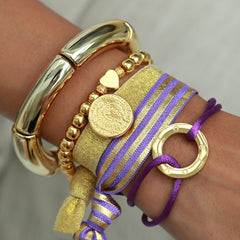 Brazalete círculo amor morado