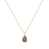 Gold necklace gemstone amethyst