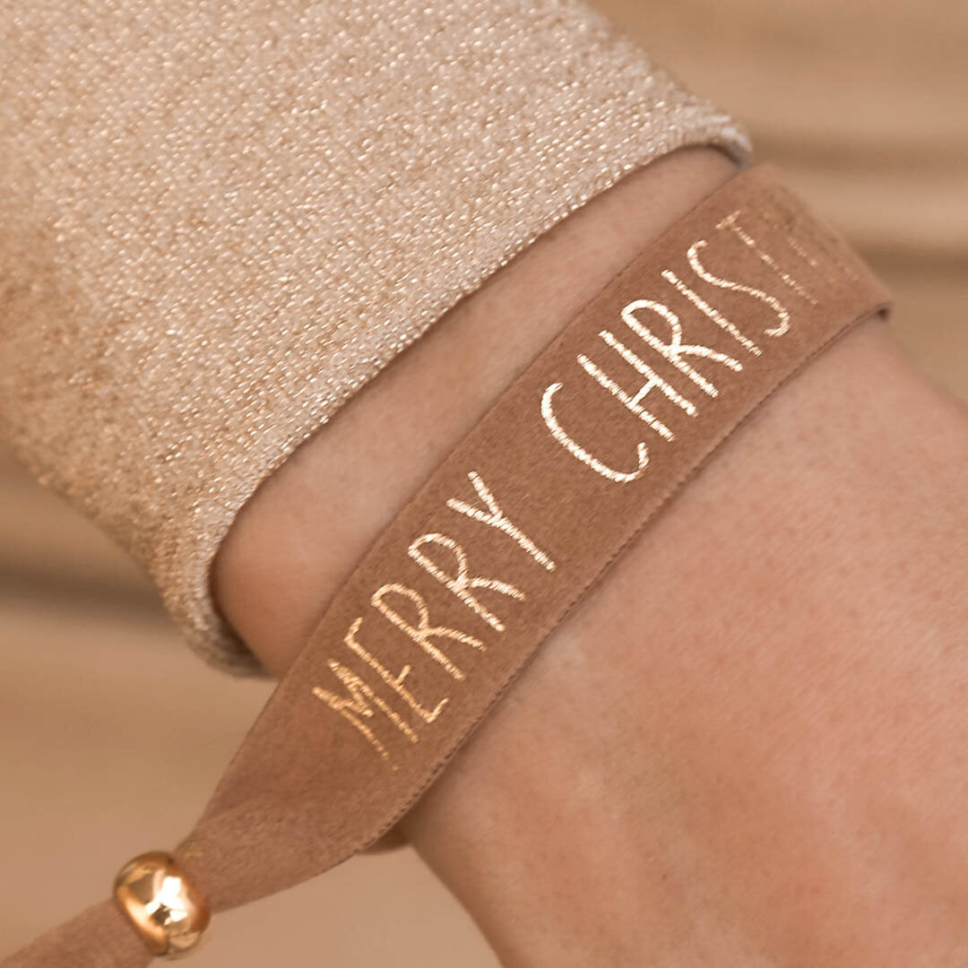 Bracelet en daim Merry Christmas
