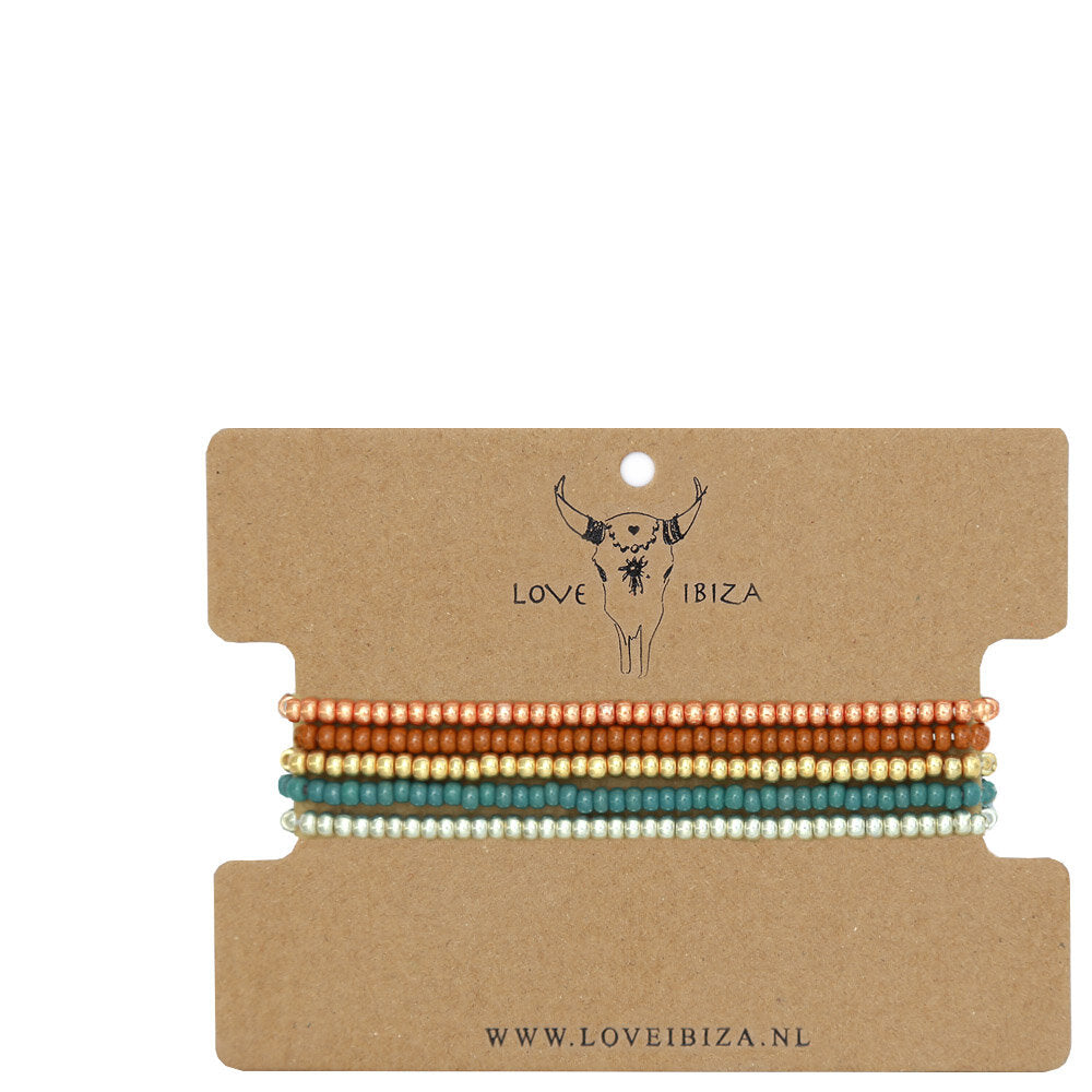Set mit 5 Miyuki-Armbändern Herbst