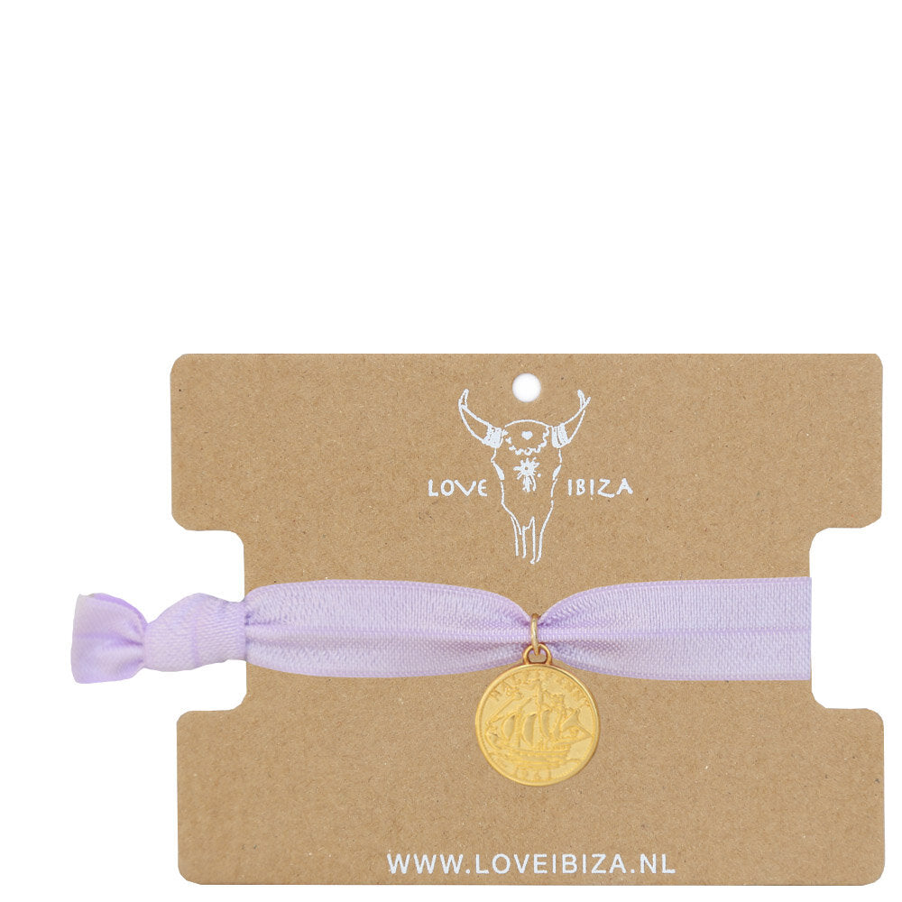 Ibiza armband lila coin 
