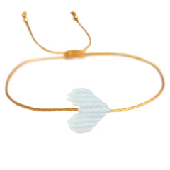 Armband white heart