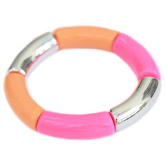 Armband penne silber orange rosa