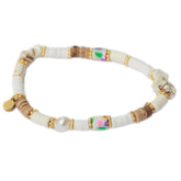 Brazalete Tropical blanco