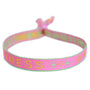 Woven bracelet pink flower
