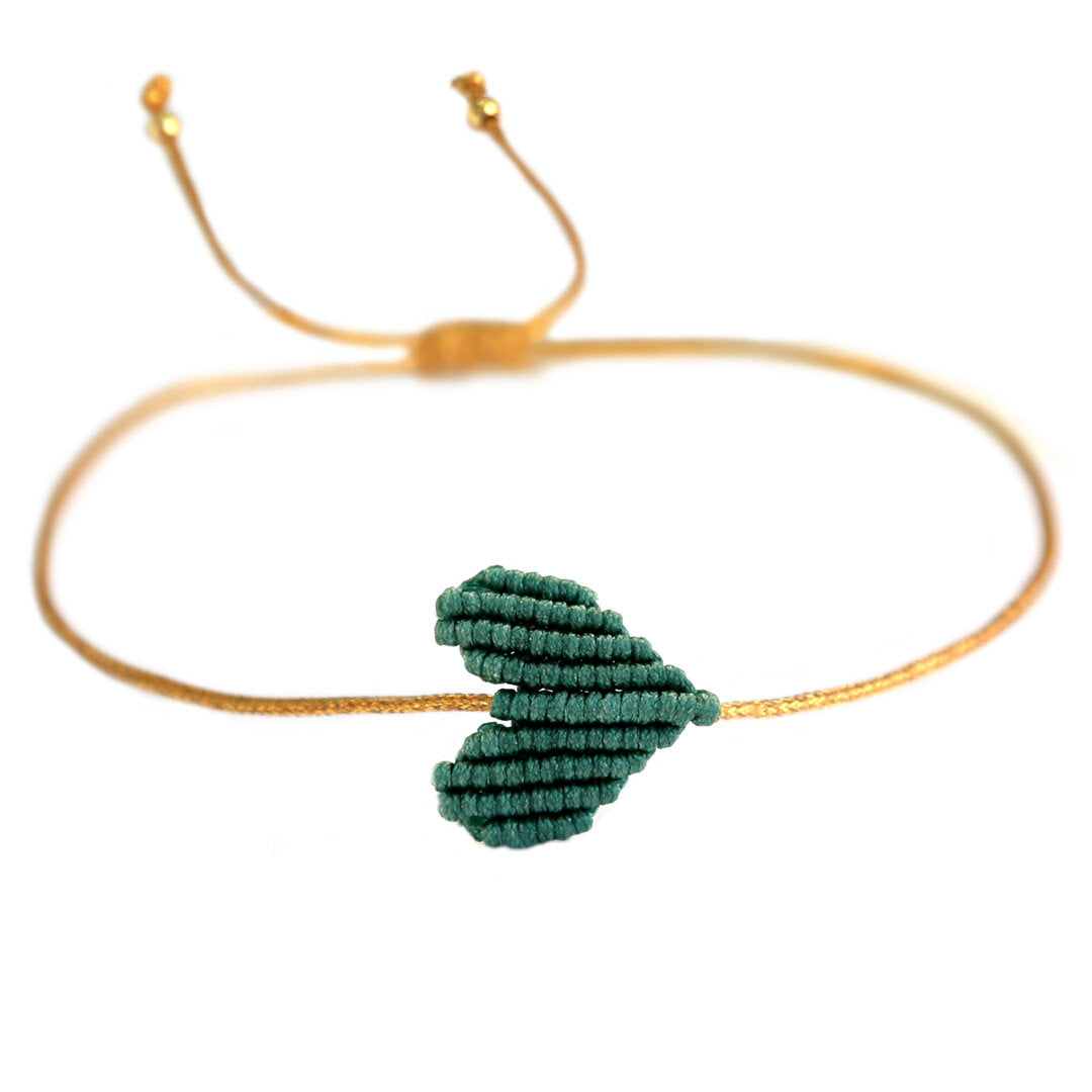 Armband emerald heart