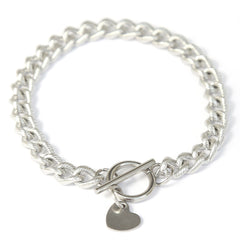 Silberkette Armbandchain heart