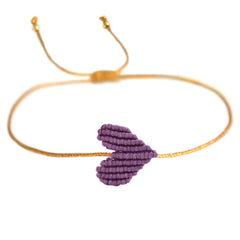 Brazalete corazón violeta